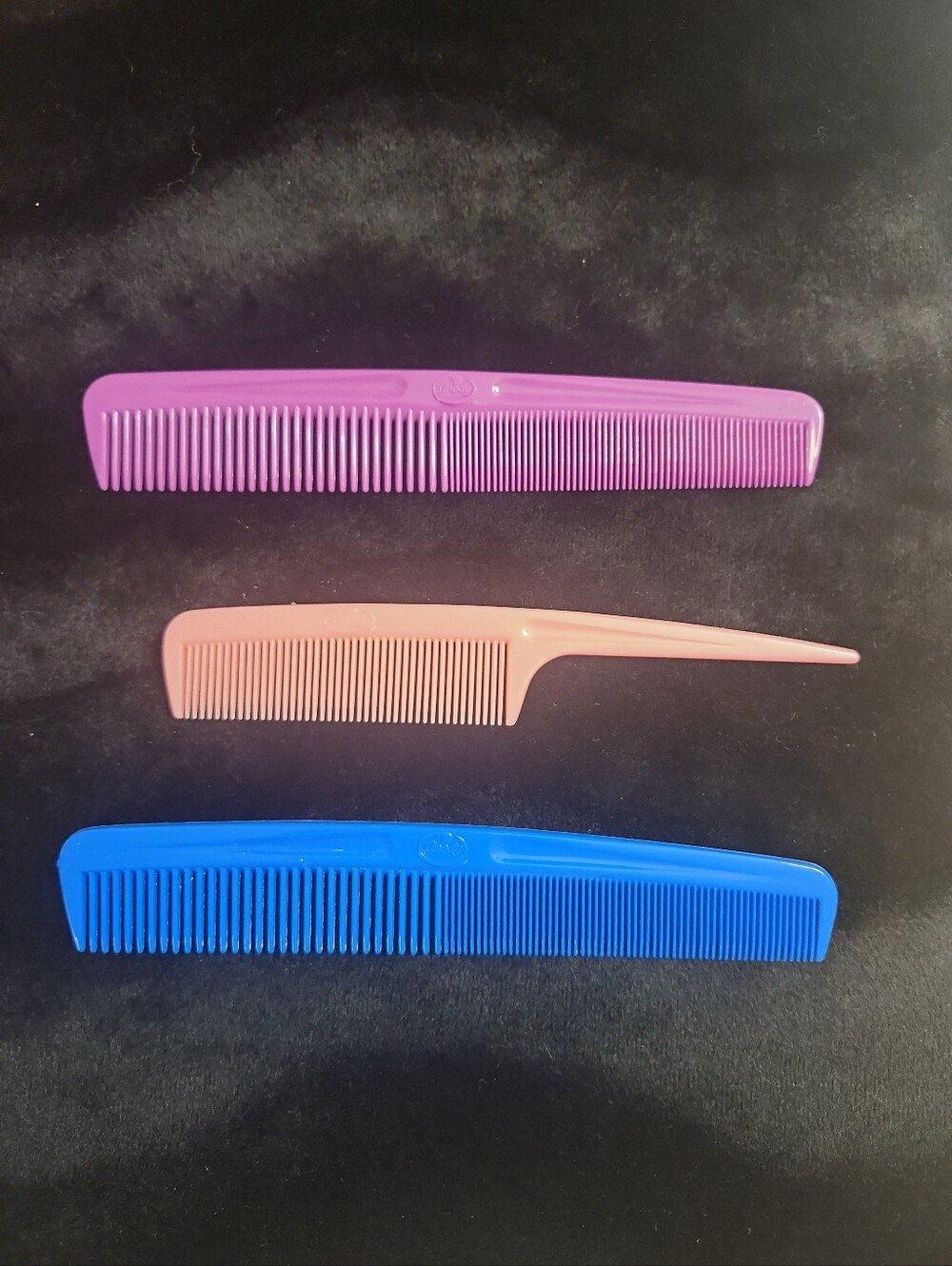 Lot Of 3 Vintage 80s Goody Rat Tail & Pocket Side Combs USA NEW